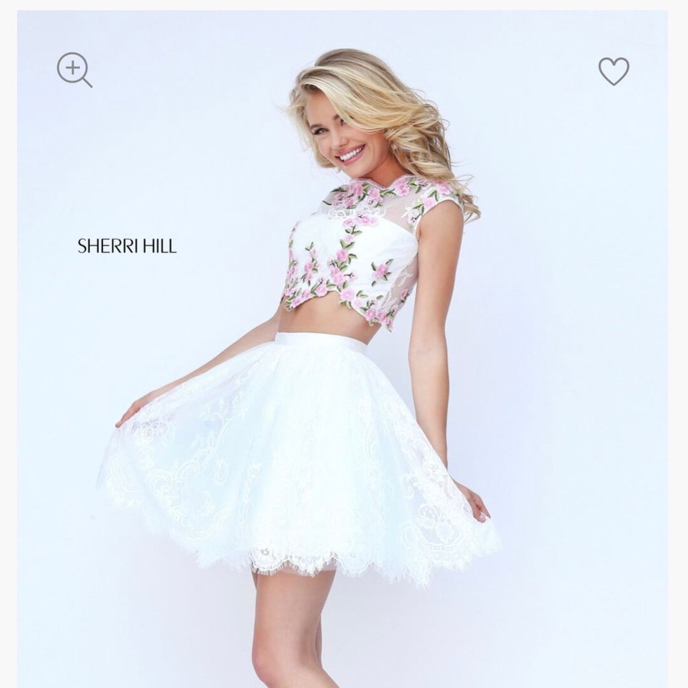 2 Piece White Lace Sherri Hill